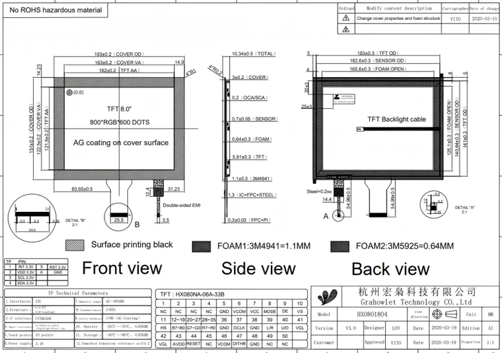 Industrial 8Inch PCAP Capacitive Touch Screen price Industrial 8Inch PCAP Capacitive Touch Screen price